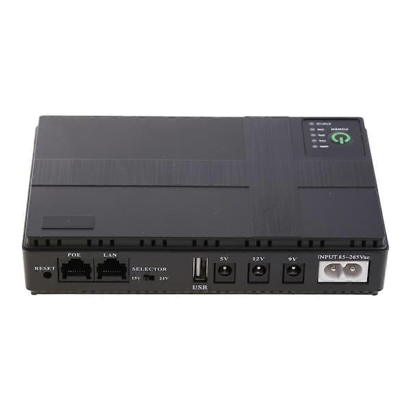 5V/9V/12V Mini UPS Backup Batteri til Modem, Fremmødemaskine og Belysning