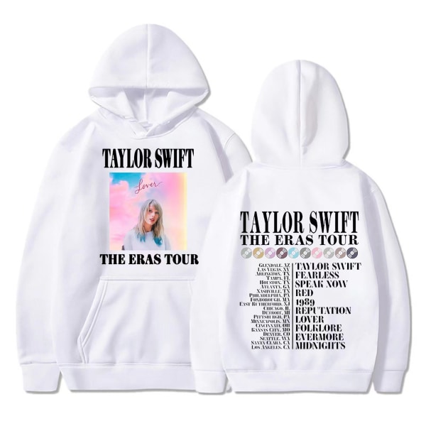 Taylor Swift Fans Hoodie Huvtröjor för män och kvinnor white L