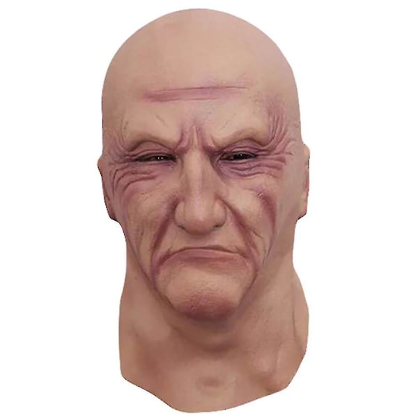 Lateksinen Old Man Mask Miesten naamio Cosplay Halloween Party Masks