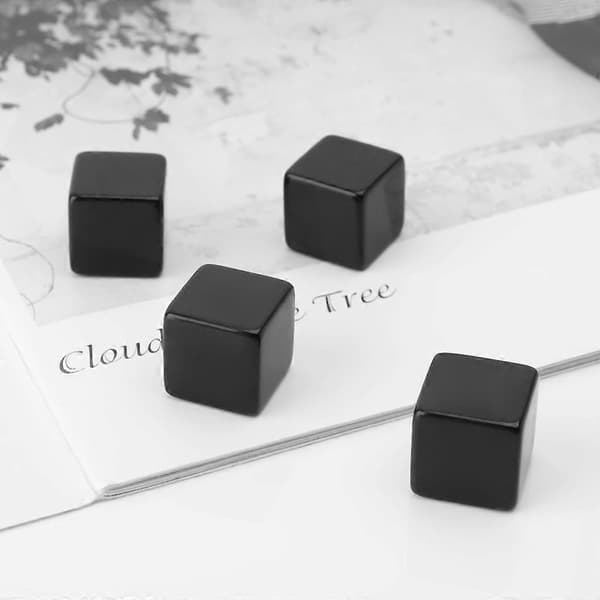 10 stk. 16 mm Blanke Terninger Sort Akryl Cube Brætspil Børnelegetøj DIY Sjov Og Undervisning