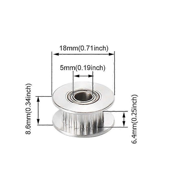 3D-skrivare Timing Belt Tensioner, Unitak 3D Uppgradering X-Axis Belt Tensioner för 3, -10S, X3 3D-skrivare