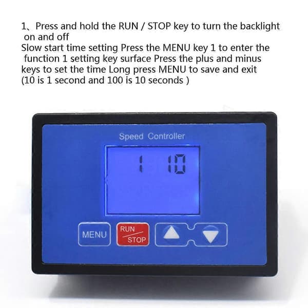 Hastighetskontroller Digital Display Regulator LED Motor Kontroller Hastighetsregulator