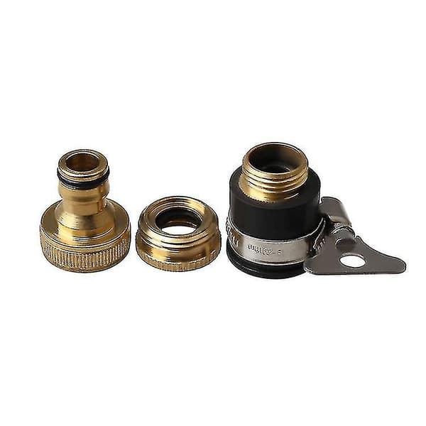 Kran Kobling 1/2' Til 3/4' Diameter Messing Slangekoblinger Universal Kranadapter Hageslange