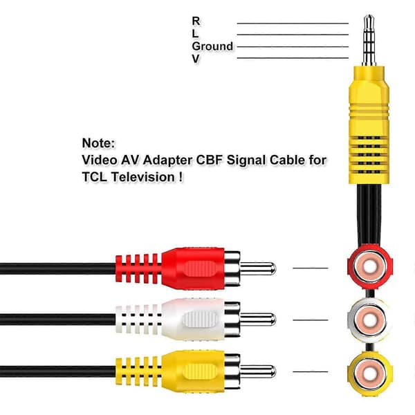 3,5 mm - 3 RCA -kaapeli videokomponentti AV-sovitinkaapeli