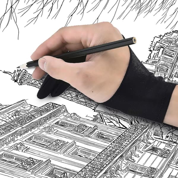 Tablet Tegne Handske Kunstner Handske Til Grafisk Tablet, Og Ipad Pro Blyant, Sort Niuniu
