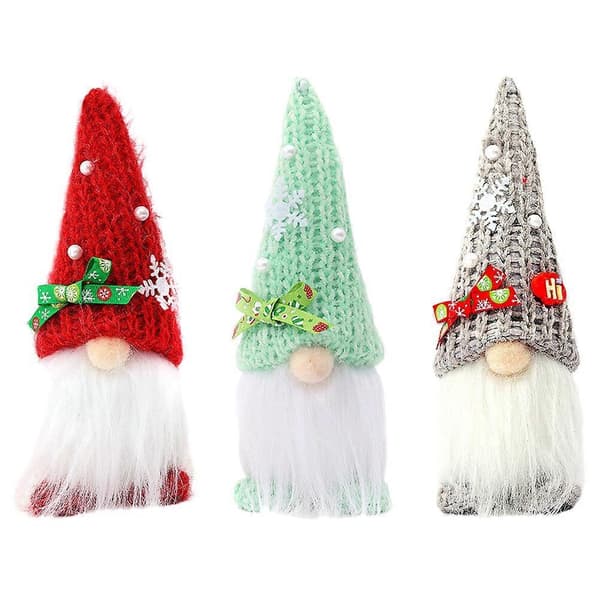 3 st Jul Tomte Bordsdekoration Tomte Docka Julrumsdekoration