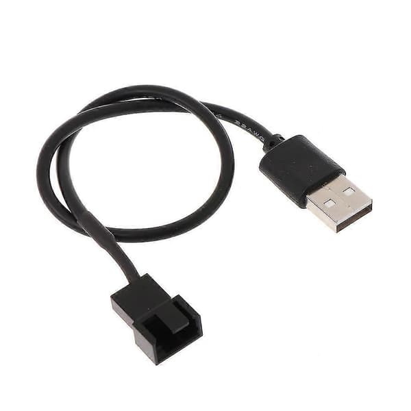 22AWG USB 2.0 A til 3 / 4-Pin PWM 5V USB-sleeved vifte strømadapterkabel