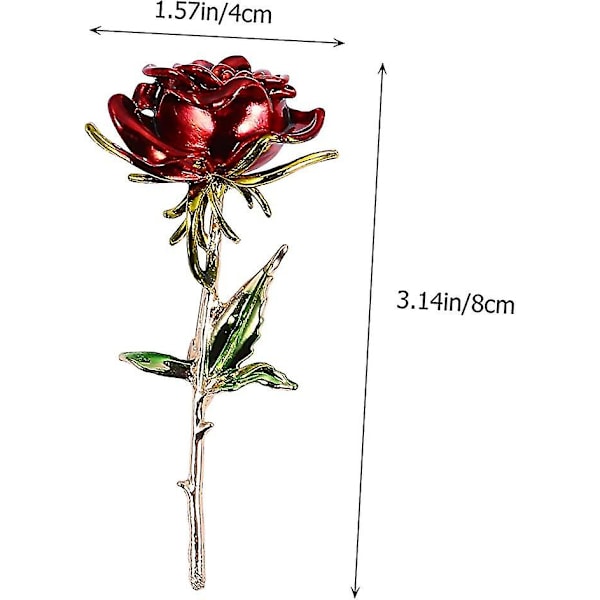 2 st Ros Alla hjärtans dag Nålform Kläder Bankett Blomma Fest Tillbehör hy