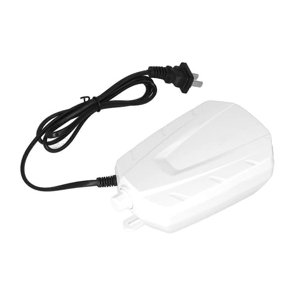 Akvarium Luftpump Tyst Mini Syrepump Aerator med Gummikuddar Akvarietillbehör Vit CN220V Dubbelhål QL706
