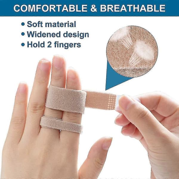 12 stk. finger tape til fastklemte, hævede, dislokerede fingerled, fingerskinner VBV