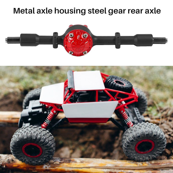 1 Sett Metall Bakaksel med Stålgear For D12 B14 B24 B16 B36 C14 C24 C34 C44 Rc Bil Oppgradering