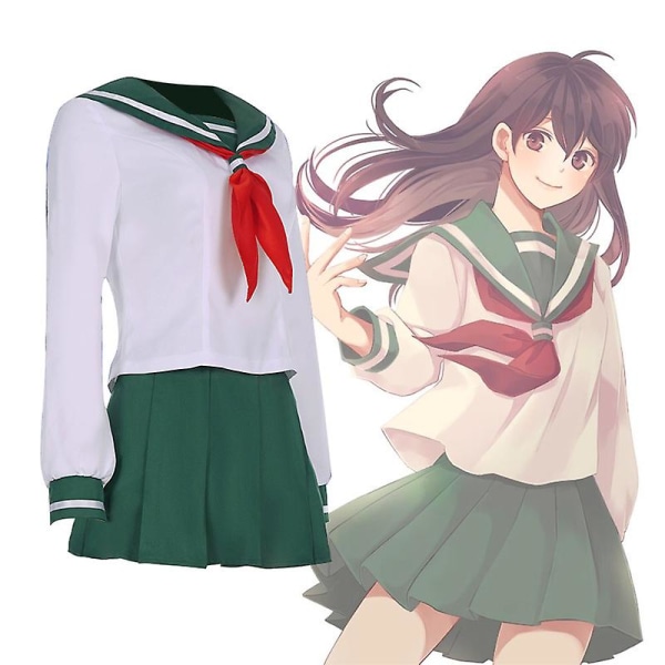 Dam Inuyasha Cosplay Kagome Higurashi Vinter Sailor Outfits Kostym S