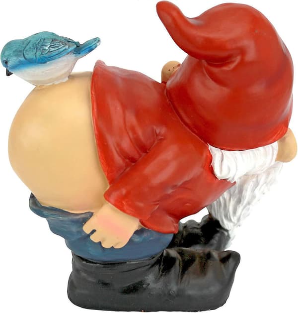 Nirvana Toscano Loonie Moonie Nøgen Numse Havegnom Statue, Medium 20,25 cm, Polyresin, Fuld Farvepalette