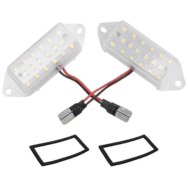2 stk. feilfrie LED-skiltlys 18SMD hvite LED-nummerskiltlys for X 2003-2017