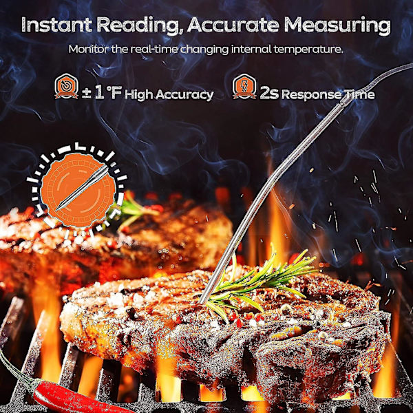 LCD Digital Mattermometer Köttprob Kök Matlagning Grill