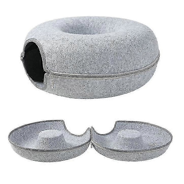 1 st Djurtunnel Donut Kattsäng (mörkgrå)