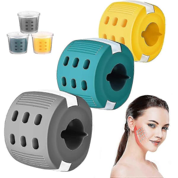 3-pack Käkövning Ansikts- och Halsträning Käklinje Tränare