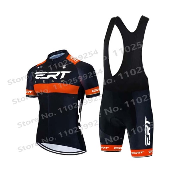 Uusi Set 2023 ERT Miesten Kesä Pyöräilypaita Lyhythihainen MTB Polkupyörä Pyöräily Vaatteet Pyörä Urheiluvaatteet Maillot Ciclismo Purple S