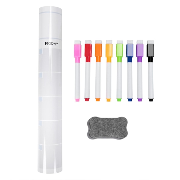 A3 Magnetisk Whiteboard Torr Radering Kalender Set Whiteboard Veckoplanerare För Kylskåp Kylskåpskit