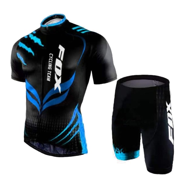 Bike Jersey Set 2023 Fox Cycling Team Miesten Polkupyörän Pohja Culottes Kesä Lyhythihainen MTB Puku Vaatteet Mayots Ciclismo Hombre 3 XS