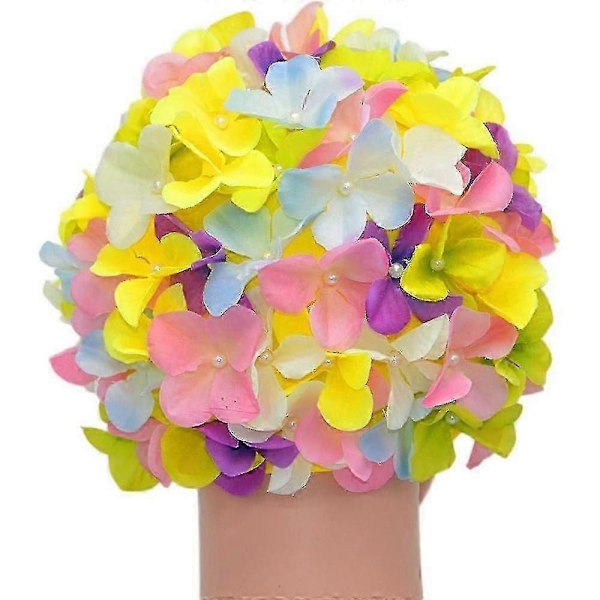 Retro Blomstrete Badedrakthette for Kvinner