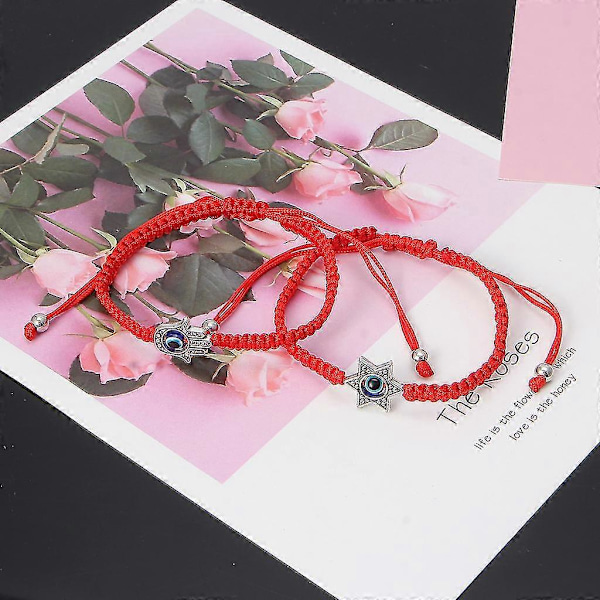 Røde Armbånd Blå For Onde Øye Fatima Hånd Smykker Kabbalah Hamsa Armbånd-YuJia