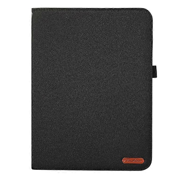 Yhteensopiva Oppo Pad Neo -tabletin kangaskuvioinen nahkakotelo, jossa on jalusta ja korttipidike Black