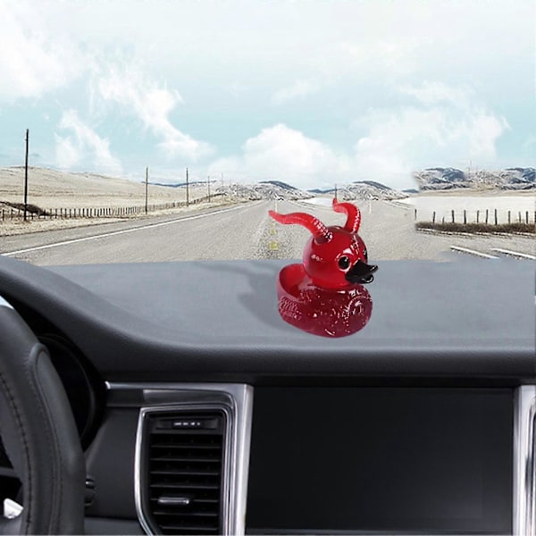 Demon And Bil Dashboard Figur Liten Rød And Statue Resin Dyreskulptur Skrivebordsdekorasjon Ornament Halloween Gave