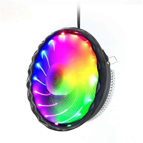 CPU Køler Radiator Lav Støj RGB Glød Køleventilator til Stationær Computer Køler