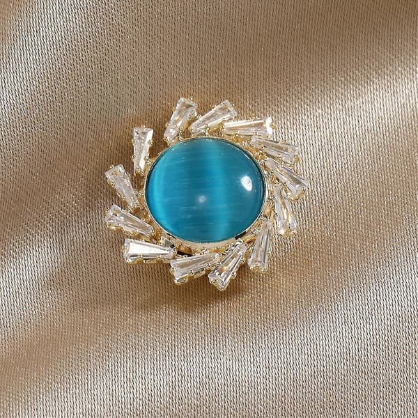 Opal Magnetisk Broche Nål Til Kvinder Mode Zircon Kobber Broche-ZZY