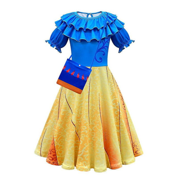 Prinsessa Lumikki mekko tytöille Halloween Cosplay Puvut Puff Sleeve Kesämekko Tyttö Syntymäpäiväjuhlat Fancy Mekko Vestidos 100 (3-4T) 81000 dress-F