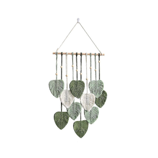 Blad Macrame Väggbonad Boho Rum Heminredning Vävd Estetisk Väggtapet Hem Rum Bröllop Deko