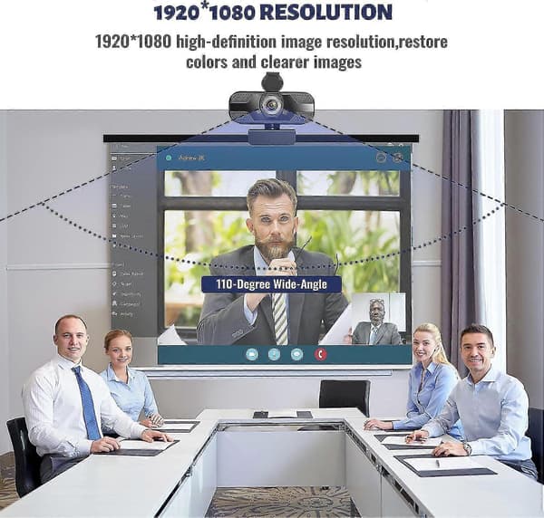 2024 1080p Full HD med mikrofon, USB-webkamera med stativ, pc-webcam til stationære og bærbare computere, webkamera til video