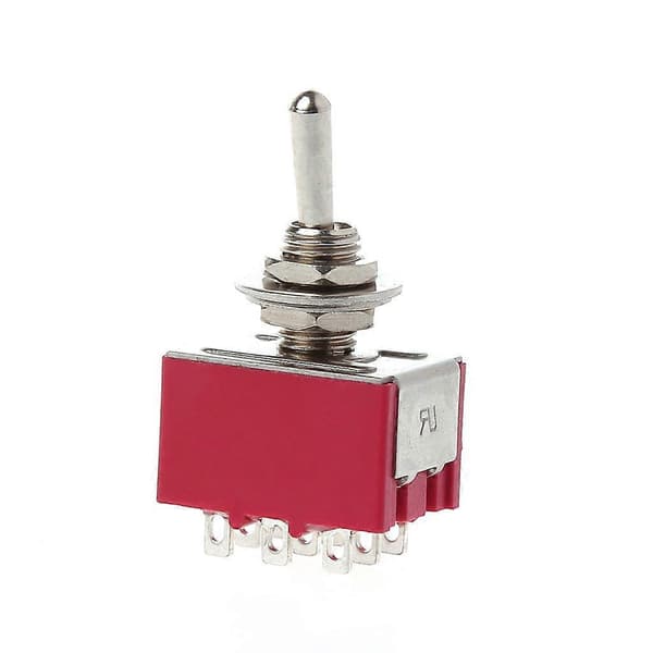Mini 6mm MTS-302 vippekontakt 9 ben 2 positioner TIL/TIL 5A/125VAC 2A/250VAC