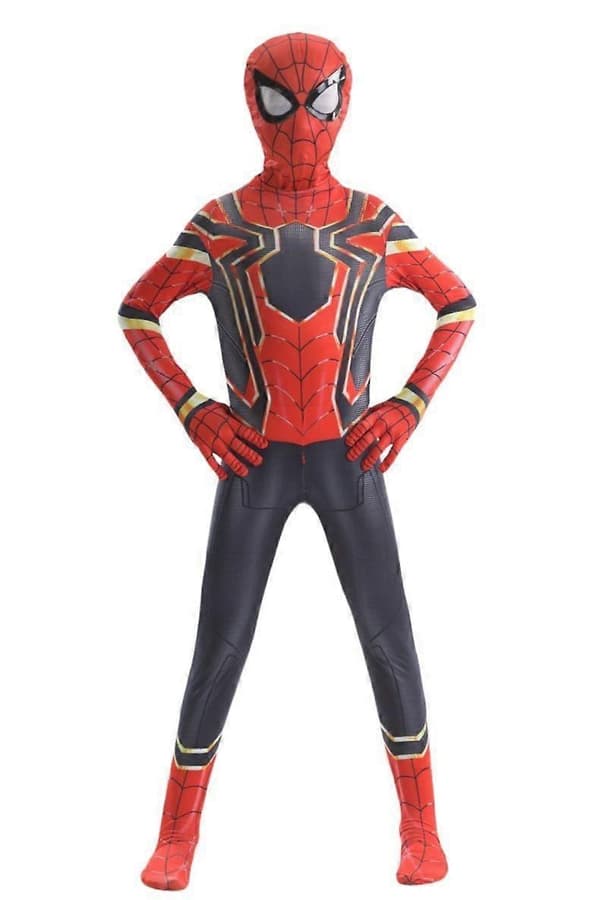 Spider-Man Cosplay Kostume Jumpsuit Fest Udklædning Bodysuit til Mænd E 100
