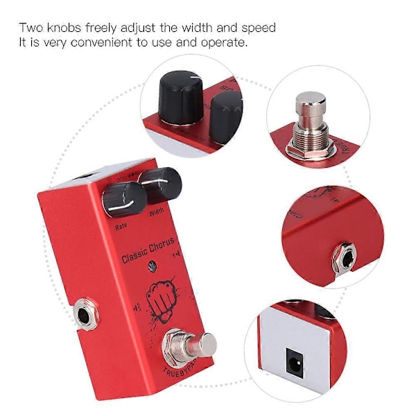 Guitar Effekt Pedal JDF5 Klassisk Chorus True Bypass Musikinstrument Tilbehør