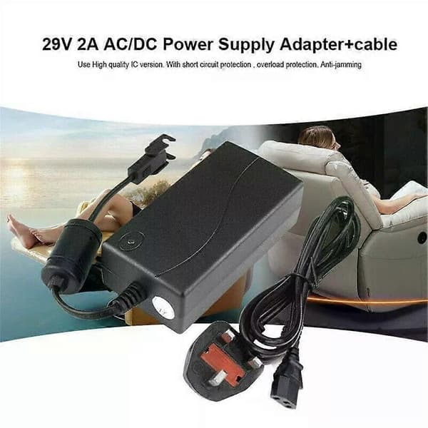 29V/AC/DC strømforsyning elektrisk hvilestol sofa stol adapter transformator verktøy - US-plugg