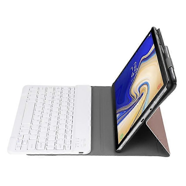 Irrotettava Bluetooth-näppäimistö PU-nahkakotelo jalustalla, yhteensopiva Samsung Galaxy Tab A 10.5 (2018) T590 T595 -mallin kanssa PinkGold