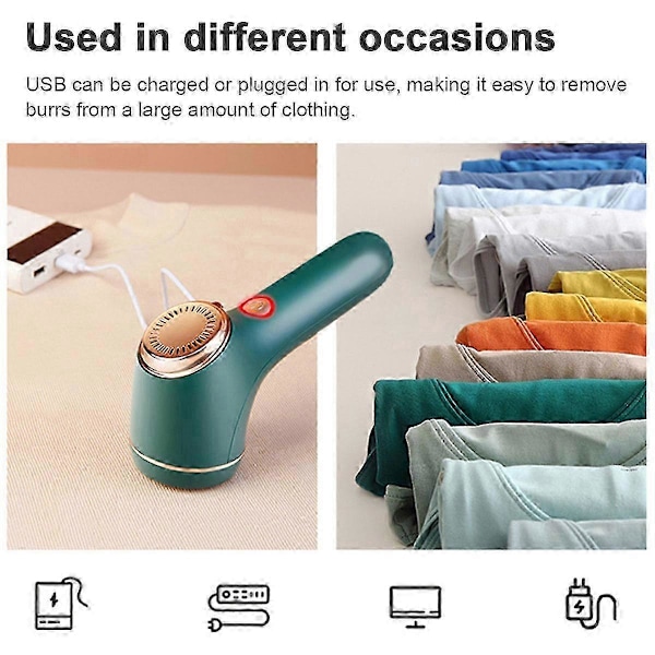 Genopladelig fnugfjerner, sweater shaver til tøj og møbler adapter eller sweater shaver der fjerner fleece fnug -C
