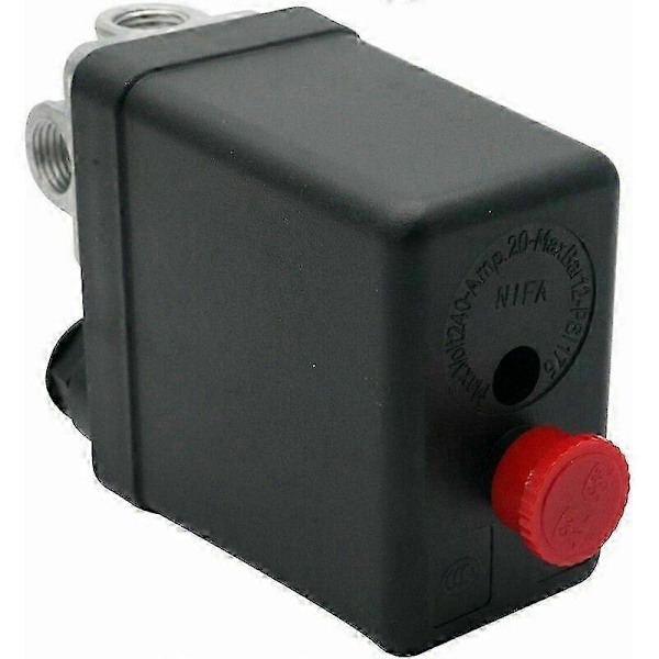 Tryckströmbrytare g1/4, 240V vertikal trefas fyrhåls tryckströmbrytare kontrollventil för luftkompressor, tryckströmbrytare kompressor tryckregulator