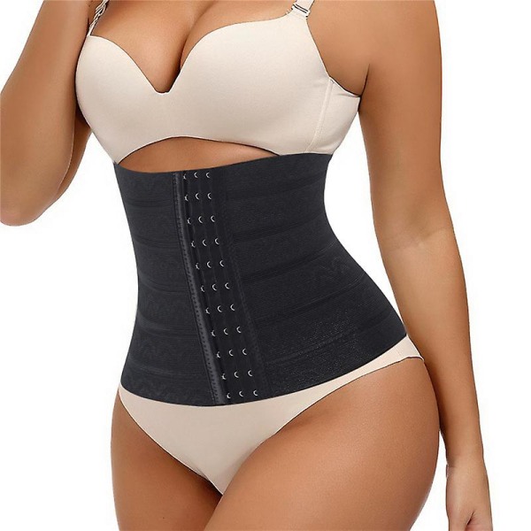 Waist Trainer synnytyksen jälkeinen vartalonmuotoilu litteä vatsakorsetti laihdutusvyö naisille S muotoileva tuppi, vatsaa säätelevä muotoiluvaatteet Black2-strip M