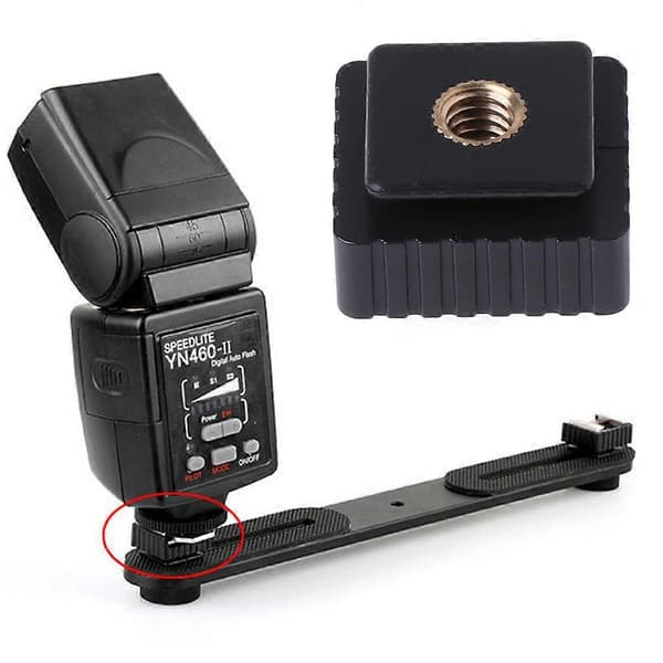 Hot Shoe Mount Adapter til 1/4\" Skruehovedgevind til Studielysstativ