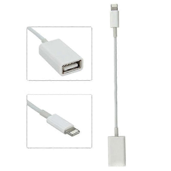 Lightning Adapter Otg Hane Till Usb Kabel Hona För Iphone, Kamera