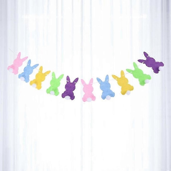 Glad Påske Kanin Bunny Bold til Banner Guirlande Vægophæng Vimpel Flag Deco-Yvan