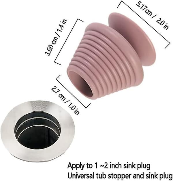 Afløbsstopper Universal Afløbsstopper, Silikone Badekarstopper til Badeværelse Badekar og Køkken (pink)