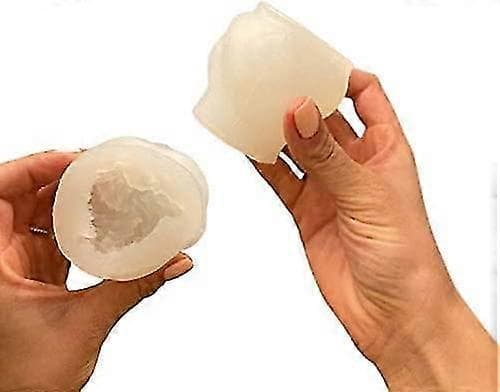 2-pack silikonformar 3D-ljusformar, grov garnbollsform och fin garnboll