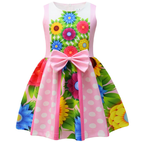 Girls Cosplay Dress Bowknot Dress Christmas Halloween Party 110cm