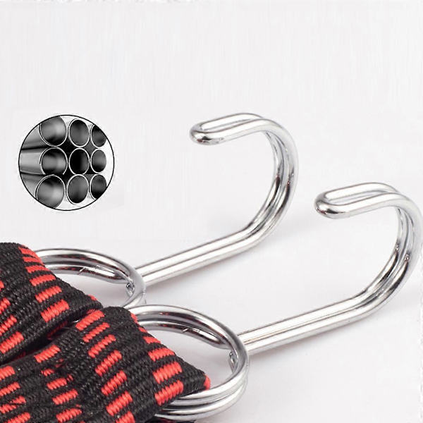 1M/för 3M Längd Elastiskt Band Rep med Metallkrokar Multipurpose Bungee Strap