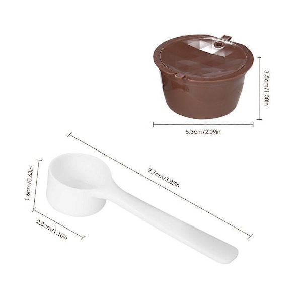 3 kpl/setti Kahvikapseli Dolce Gusto Kahvin Suodatus Uudelleenkäytettävä Dolce Gusto Kahvikapseli Lusikalla ja Harjalla
