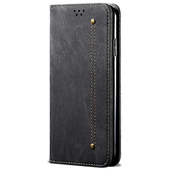 Yhteensopiva Xiaomi Redmi 13C / Poco C65 4G -puhelimen suojakotelo lompakko PU-nahkaa pudotussuoja Black
